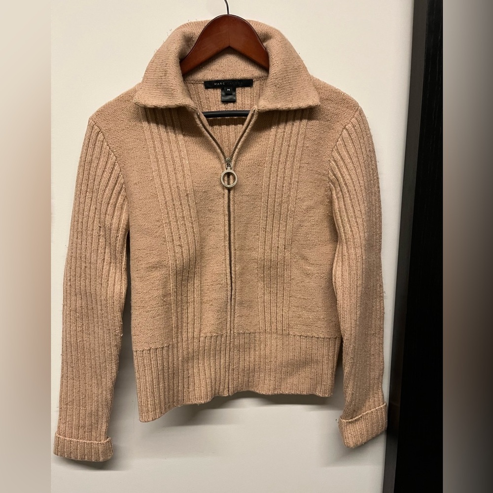 Marc Jacob Pink w/ gold flecks Zippered Women's Sweater M